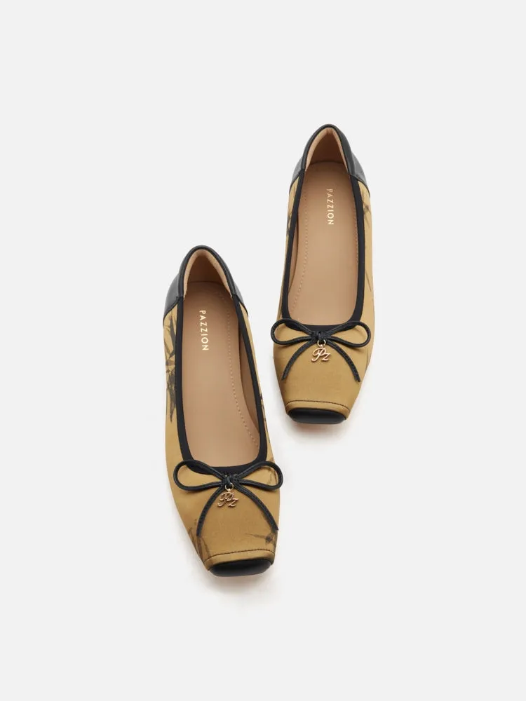 Ashlyn Printed Bow Heels