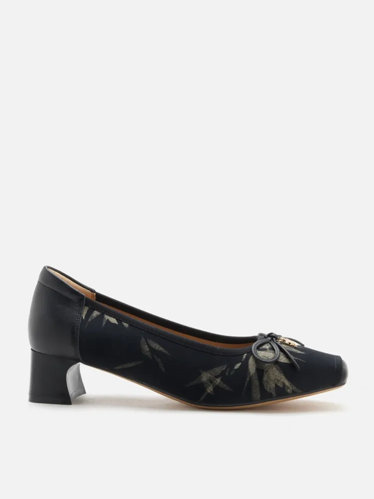 Ashlyn Printed Bow Heels