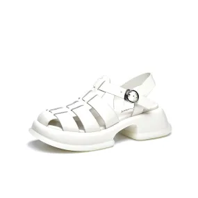 BeauToday Tonal Leather Gladiator Sandals for Women