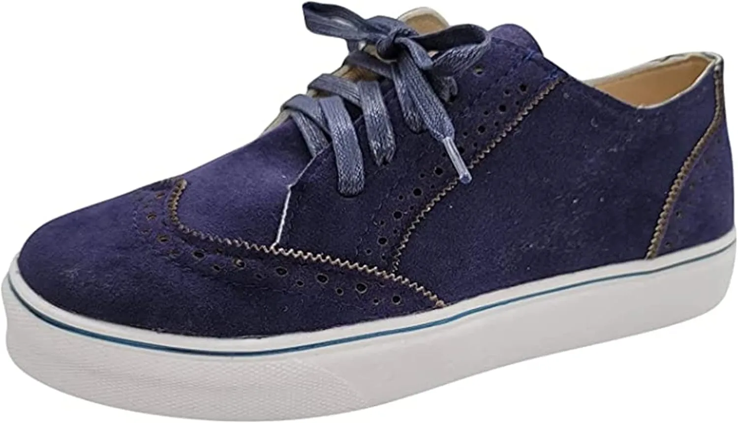 Lausiuoe Shoes For Women Sneakers Cute Leather Low Top Walking Shoes Casual Fashion Slip On Soft Non-Slip Flat Loafers