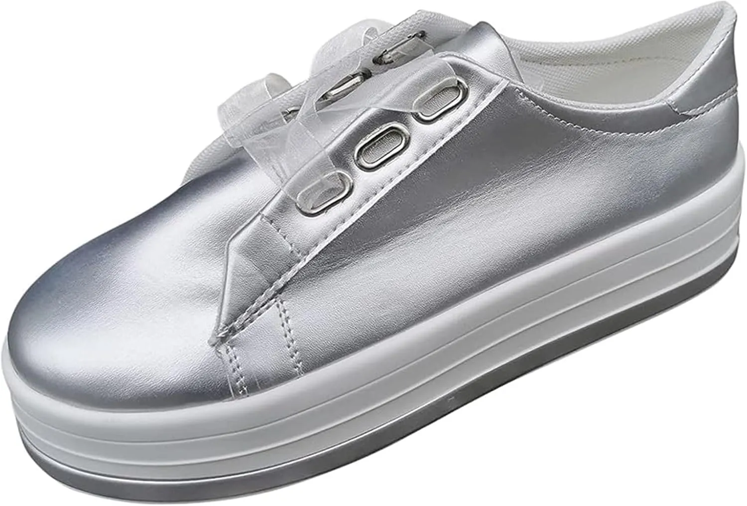 Lausiuoe Sneakers For Women Walking Shoes Comfortable Canvas Sneakers Low Top Fashion Casual Soft Non-Slip Flat Loafers