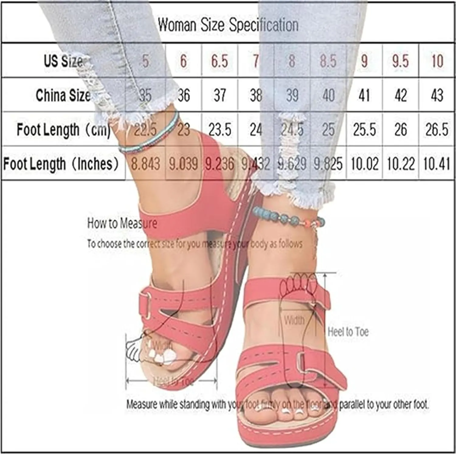 Soft & Stylish Wedge Sandals, Leather Orthopedic Walking Platform Sandals, Wide Wedge Women's Shoes with Arch Support