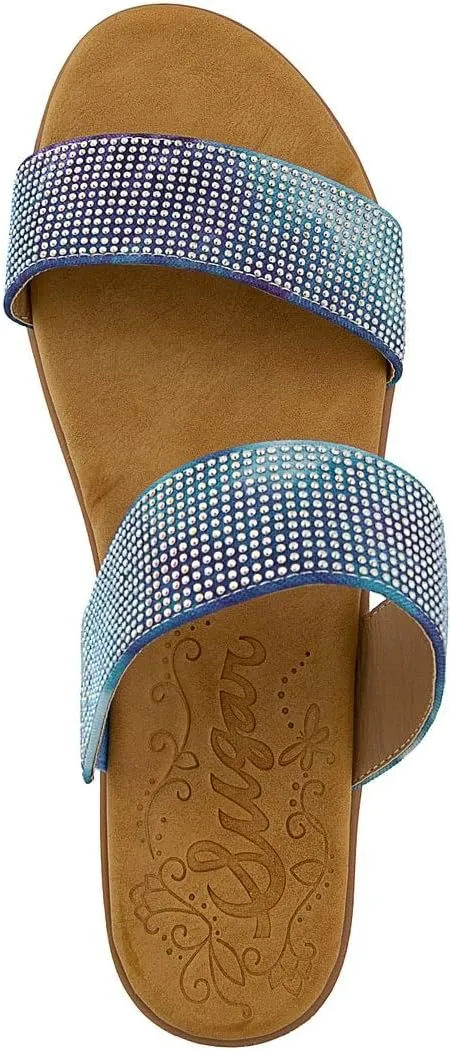 Sugar Women's Slide Sandals  Stylish Slip-On Flats for Casual, Dressy, Beach, or Pool Wear