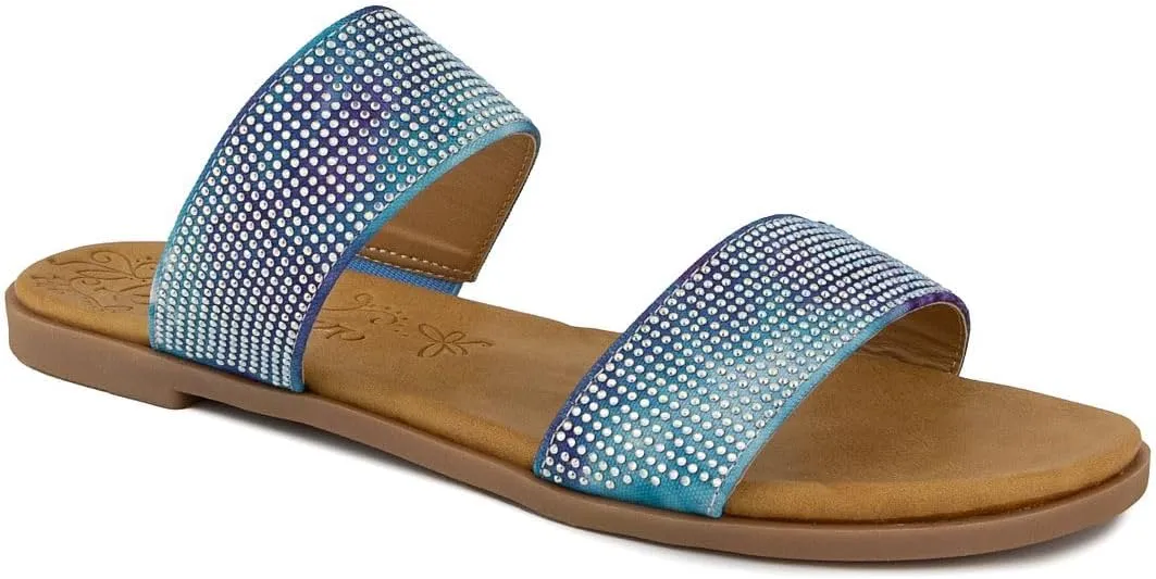 Sugar Women's Slide Sandals  Stylish Slip-On Flats for Casual, Dressy, Beach, or Pool Wear
