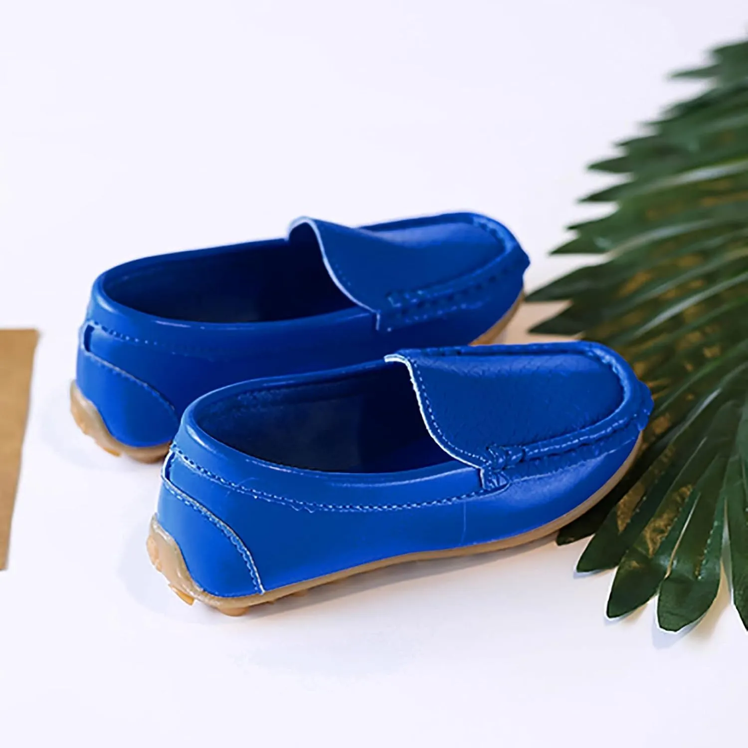 Toddler Boys Little Girls Loafers Soft Slip On Flat Casual Shoes Boat Shoes Casual Shoes Rubber Leather Shoes