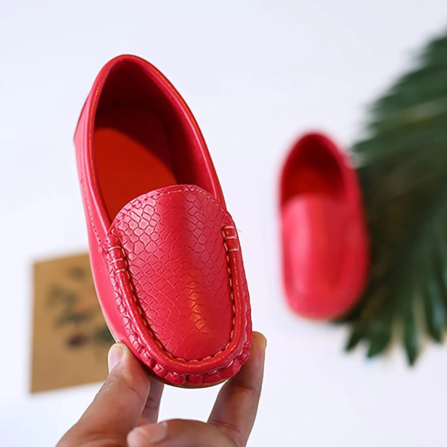 Toddler Boys Little Girls Loafers Soft Slip On Flat Casual Shoes Boat Shoes Casual Shoes Rubber Leather Shoes