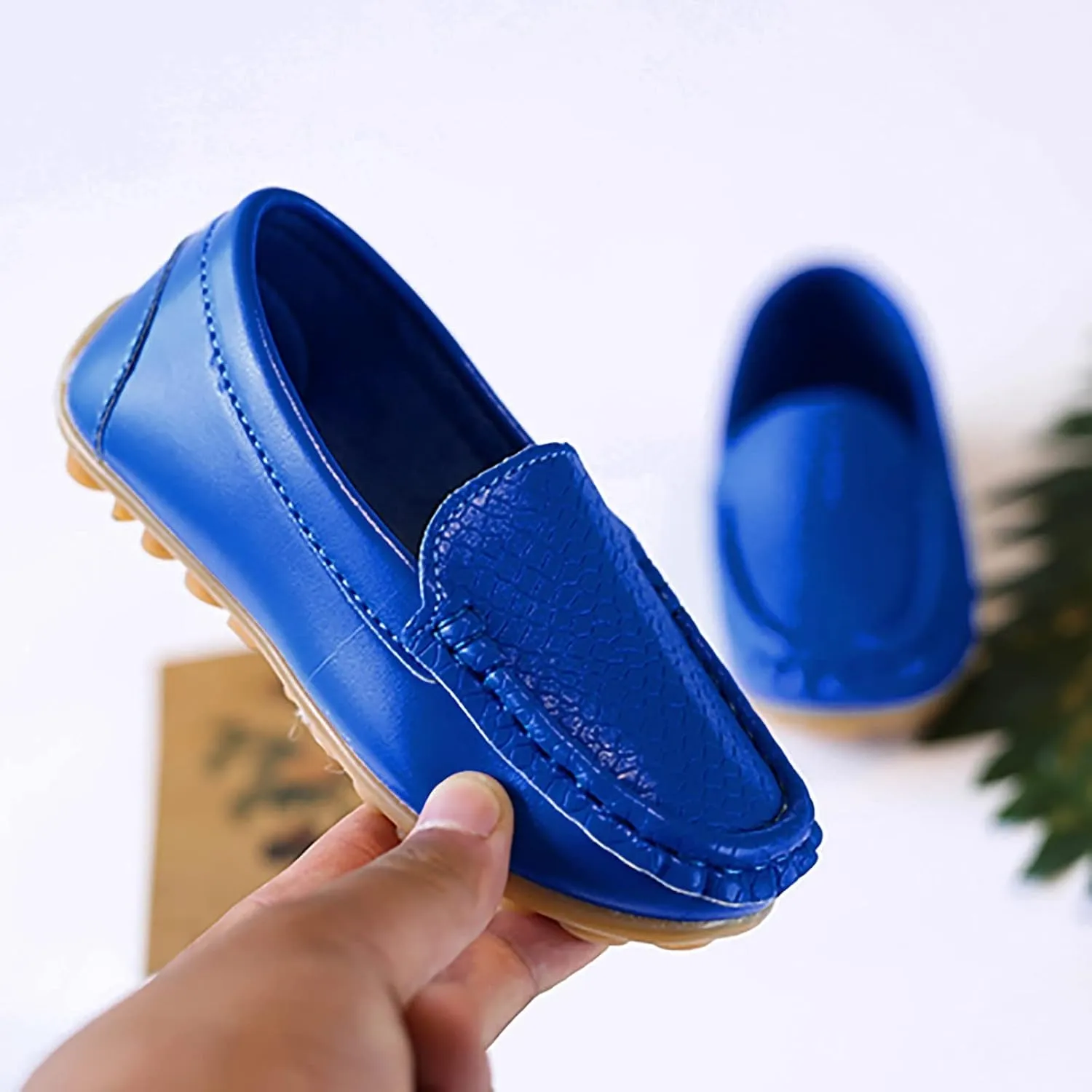 Toddler Boys Little Girls Loafers Soft Slip On Flat Casual Shoes Boat Shoes Casual Shoes Rubber Leather Shoes