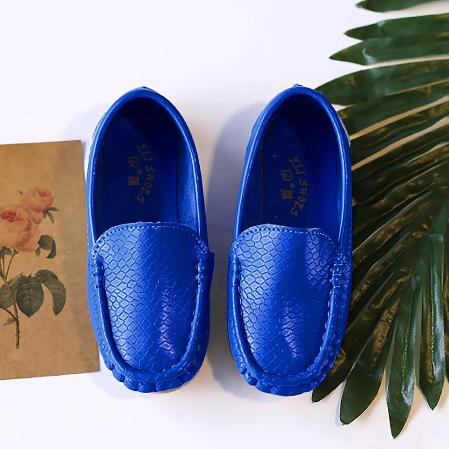 Toddler Boys Little Girls Loafers Soft Slip On Flat Casual Shoes Boat Shoes Casual Shoes Rubber Leather Shoes
