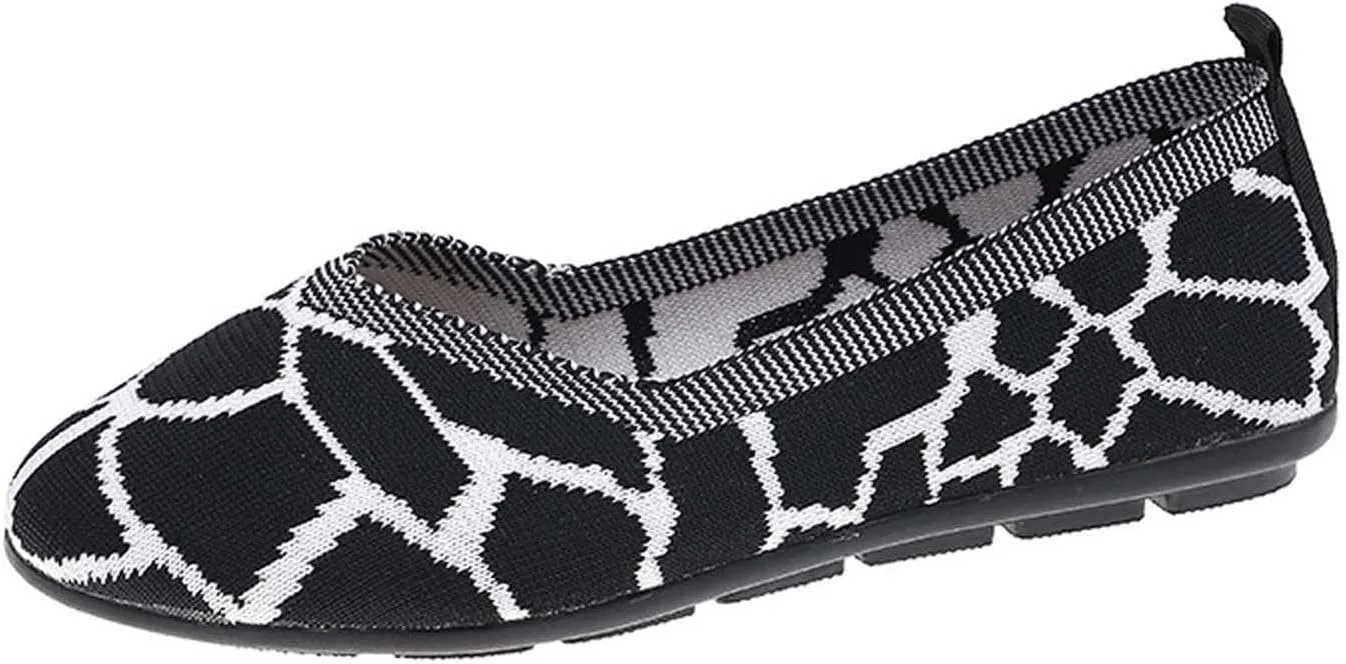 Women Fashion Loafers Shoe Casual Spring Summer Round Toe Canvas Shoes Slip on Flats Walking Work Out Beach Sandals Slippers