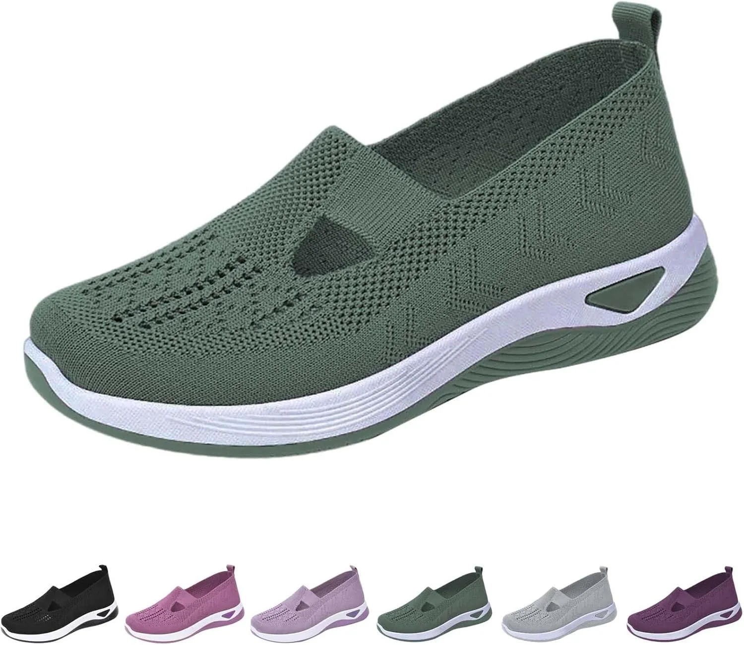 Women's Woven Orthopedic Breathable Soft Walking Running Shoes for Men Food Service Slip On Shoes Casual Fashion Sneakers Brown Tennis Shoe Trainers Shoe