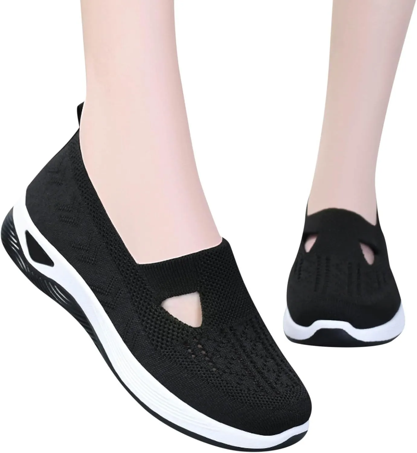 Women's Woven Orthopedic Breathable Soft Walking Womens Tennis Shoes Lether Shoes Dressy Casual Walking Sneakers Waterproof Tennis Shoe Loafers Shoe