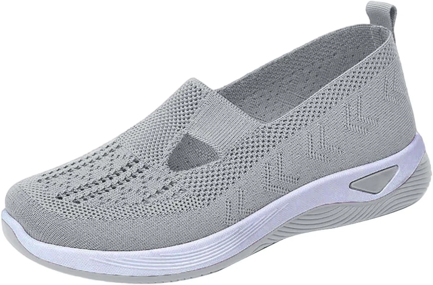 Women's Woven Orthopedic Soft Breathable Shoes Outdoor Comfort Fashion Casual Sneakers Wide Slip-on Tennis Shoes Arch Support Foam Shoes