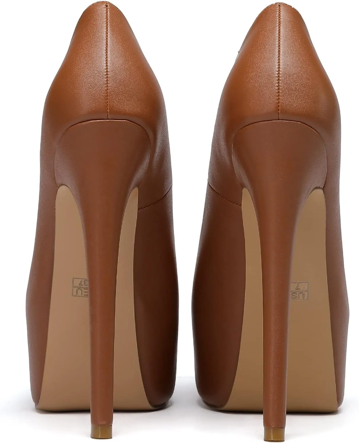 YODEKS Women's Round Toe Platform High Heels Pumps Slip On Elegant Dress Shoes